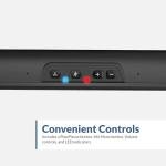 Cyber Acoustics USB & Bluetooth Speaker Bar (CA-2890BT) – USB Powered Speaker with Speakerphone for PC and Bluetooth to Simultaneously Connect to Smartphones, Clamps to Monitor, Convenient Controls