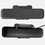 Cyber Acoustics USB & Bluetooth Speaker Bar (CA-2890BT) – USB Powered Speaker with Speakerphone for PC and Bluetooth to Simultaneously Connect to Smartphones, Clamps to Monitor, Convenient Controls