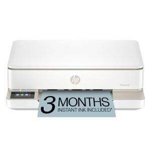 HP Envy 6155e Wireless All-in-One Color Inkjet Printer, Print, scan, Copy, Duplex Printing Best-for-Home, 3 Months of Instant Ink Included (714L5A)