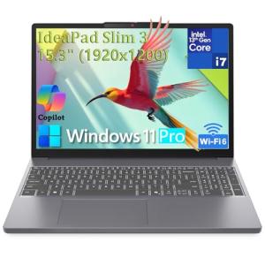 Lenovo 15" Laptop Computer for Home Business, Intel 10-Core i7-13620H (Beat Ultra 7 255U), WiFi 6, Bluetooth 5.2, FHD+ Copilot AI PC, Type-C, Luna Grey, Windows 11 Pro (24GB DDR5 RAM, 1TB PCIe SSD)