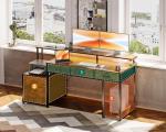 AODK 55 Inch Vintage Computer Desk with Storage