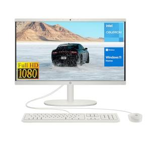 HP 2022 All-in-One Desktop, 21.5" FHD Display, Intel Celeron J4025 Processor, 8GB RAM, 256GB PCIe SSD, Webcam, WiFi, HDMI, RJ-45, Wired Keyboard&Mouse, Windows 11 Home, White