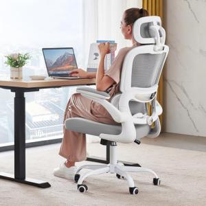 Ergonomic White Office Chair for Comfort & Support