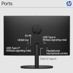 HP 21.45 inch All-in-One Desktop PC, FHD Display, Intel Processor N200, 8 GB RAM, 512 GB SSD, Intel UHD Graphics, Windows 11 Home, Jet Black, 22-dg0340 (2025)