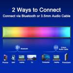 AFK Computer Speakers, Computer Sound Bar with RGB Lights, USB Powered PC Speakers with Stereo Sound, Bluetooth 5.1 and 3.5mm Aux-in,Gaming Speakers for Desktop