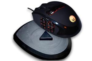 Hedgehog Gaming MMO Mouse - 23 Programmable Buttons, 16 000 DPI Optical Sensor, Switch to Joystick Mode with Spring-Loaded Base - PC, Mac, and Linux