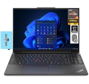 Lenovo Thinkpad E16 Gen 2 Business Laptop 16.0" IPS WUXGA Display (AMD Ryzen 5 7535U, 16GB DDR5, 512GB PCIe SSD, Backlit KYB, Fingerprint, WiFi 6E, BT 5.3, Win 11 Pro) w/DKZ Hub