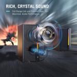 FIFINE Computer Speakers, Desktop PC Speakers with Volume Control, RGB Gaming Loudspeakers Wired with 3.5mm Aux Audio Cable for Laptop Monitor Phone Tablet-AmpliGame A20