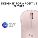 Logitech M240 Silent Bluetooth Mouse, Wireless, Compact, Portable, Smooth Tracking, 18-Month Battery, for Windows, macOS, ChromeOS, Compatible with PC, Mac, Laptop, Tablets - Rose