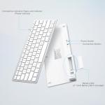 OMOTON Bluetooth Keyboard Compatible with Mac, Compact Wireless Keyboard Compatible with MacBook Pro/Air, iMac, Mac mini/Pro Laptop and PC (Silver)