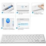 OMOTON Bluetooth Keyboard Compatible with Mac, Compact Wireless Keyboard Compatible with MacBook Pro/Air, iMac, Mac mini/Pro Laptop and PC (Silver)