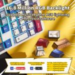 x Aula F99 Pro Mechanical Keyboard, Wireless Gaming Keyboards RGB Backlit Hot Swappable Custom Creamy Bluetooth Computer Keyboard, Tri-Mode BT5.0/2.4GHz/USB-C, Pre-lubed Switches PBT Keycaps