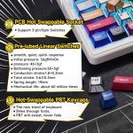 x Aula F99 Pro Mechanical Keyboard, Wireless Gaming Keyboards RGB Backlit Hot Swappable Custom Creamy Bluetooth Computer Keyboard, Tri-Mode BT5.0/2.4GHz/USB-C, Pre-lubed Switches PBT Keycaps