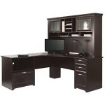 Realspace® Magellan 71"W L-Shaped Desk - Espresso