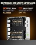 GMKtec Mini PC, K9 Intel Core Ultra 5 125H (Turbo 4.5GHz, 14C/18T) Desktop Computer 1TB SSD 32GB Dual DDR5 5600MHz Dual LAN 2.5G Dual Fan WiFi 6 USB-C BT5.2 USB 3.2