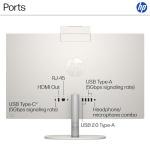 HP 23.8 inch All-in-One Desktop PC, FHD Display, Intel Core i5-1334U, 16 GB RAM, 512 GB SSD, Intel UHD Graphics, Windows 11 Home, Shell White, 24-cr0112 (2025)