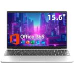 15.6 Inch Laptop with Office 365, 4GB RAM, 128GB Storage Expandable 1TB, 5205U Processor, HD Display, Windows 11 Laptops Computer, Wi-Fi 5, BT4.2, Numpad, Type-C, for Business and Students.
