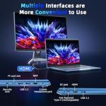 Naclud 15.6 Inch Laptop Computer, Windows 11 Laptops with 16GB RAM 1024GB SSD, Core i3 CPU(Up to 3.9GHz), Backlit Keyboard, 53.2WH Battery, WiFi 6, IPS FHD Display, 180° Viewing, HDMI, Type-C