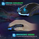 Gaming Mouse Wired, Gaming Mice Breathing RGB LED Plug Play High-Precision Adjustable 7200 DPI, 7 Programmable Buttons, Ergonomic Mouse for PC Laptop
