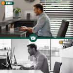 Korfile 47 Inch Computer Desk with 5 Fabric Storage Drawers,Gaming Desk with Power Outlets & LED Lights,Reversible Home Office Desk with Monitor Stand for Working Writing Study, Black