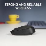 Logitech M170 Wireless Mouse for PC, Mac, Laptop, 2.4 GHz with USB Mini Receiver, Optical Tracking, 12-Months Battery Life, Ambidextrous - Black