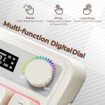 AULA S99 Pro Wireless Keyboard, Gaming Keyboards Media Knob Custom RGB Backlit, 3-Modes BT/2.4G/USB-C Membrane Cute Creamy Keyboard for Windows/MAC/PC Gamer - Blue White