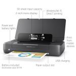HP OfficeJet 200 Portable Printer with Wireless & Mobile Printing, Works with Alexa (CZ993A) ,Black