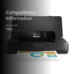 HP OfficeJet 200 Portable Printer with Wireless & Mobile Printing, Works with Alexa (CZ993A) ,Black