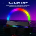 Bluedee Computer Speakers for Desktop PC, Bluetooth 5.3 PC Speakers with Dynamic RGB Light, Wired USB Plug & Play Computer Sound Bar, USB/Type-C Powered Gaming Speakers for Desktop, Laptops, Tablet