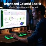 TECKNET Gaming Keyboard, 15-Zone RGB Illumination, All-Metal Panel Keyboard, IP32 Waterproof, 25 Anti-Ghosting, Quiet Typing, USB Wired Ergonomic Keyboard for Windows XP/Vista/7/8/10/11