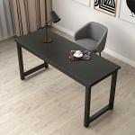 Tribesigns Modern Computer Desk, 63 inch Large Office Desk Computer Table Study Writing Desk Workstation for Home Office, Black Metal Frame