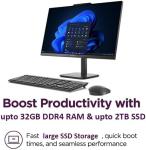 Lenovo 23.8" FHD All-in-One Desktop Computer for Home & Business, Intel N100 (up to 3.4 GHz), 16GB RAM, 512GB SSD, Intel UHD Graphics, RJ45, Bluetooth, Wi-Fi, Keyboard & Mouse, HDMI, Windows 11 Pro