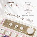 AULA S99 Gaming Keyboard, Wireless Computer Keyboards, Tri-Mode Bluetooth/2.4GHz/USB-C Custom Creamy Keyboard with Number Pad, RGB Backlit Media Knob Cute Programmable Keyboard for PC Gamer - Green