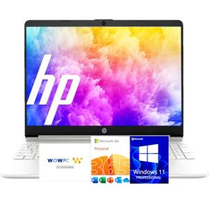 HP 2025 Latest 15.6'' Limited Edition with Microsoft Office 365, Powerful Intel 4-core Processor, 16GB RM, 512GB, 15.6" Micro Edge LED Display, SD Card Reader, HDMI, Windows 11 Pro, WOWPC USB