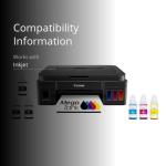 Canon G3200 All-In-One Wireless Supertank (MegaTank) Printer| Copier| Scanner| and Mobile Printing, Black, 6.5" x 17.6" x 13" (0630C002)