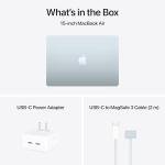 Apple 2025 MacBook Air 15-inch Laptop with M4 chip: Built for Apple Intelligence, 15.3-inch Liquid Retina Display, 16GB Unified Memory, 256GB SSD Storage, 12MP Center Stage Camera, Touch ID; Sky Blue