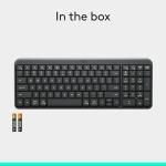 Logitech K250 Bluetooth Keyboard with Numpad, Easy Connectivity, Compact Wireless Keyboard Made with Recycled Plastic, Spill-Resistant, Comfortable Keys - Windows/MacOS - Graphite