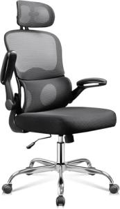 DEVAISE Office Chair, Breathable Black Mesh Elegance with Ergonomic Comfort for Professionals & Gamers