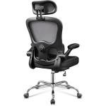 DEVAISE Office Chair, Breathable Black Mesh Elegance with Ergonomic Comfort for Professionals & Gamers