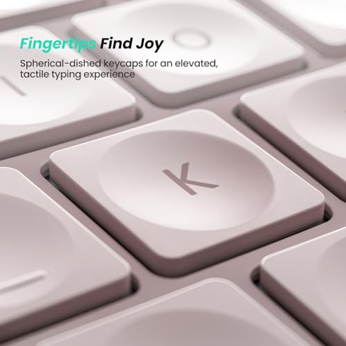 Nulea RT05B Wireless Ergonomic Split Keyboard - Pink Grey