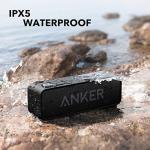Anker Soundcore Upgraded Bluetooth Speaker with IPX5 Waterproof, Stereo Sound, 24H Playtime, Portable Wireless Speaker for iPhone, Samsung and More (Black)