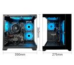 YAWYORE Gaming PC Desktop Computer AMD Ryzen 5 5600GT,16GB DDR4 3200MHz,1TB M.2 NVMe PCle4.0 Gen4,550W 80PLUS PSU,WiFi,Game Design Office Console,Sea View Room, Towers Prebuilt PC (Black)