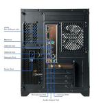 YAWYORE Gaming PC Desktop Computer AMD Ryzen 5 5600GT,16GB DDR4 3200MHz,1TB M.2 NVMe PCle4.0 Gen4,550W 80PLUS PSU,WiFi,Game Design Office Console,Sea View Room, Towers Prebuilt PC (Black)