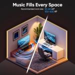 RIOWOIS Sound Bar for Smart TV, Bass Boost and Crisp Vocals,Bluetooth Soundbar for TV/PC/Gaming/Projectors,Optical/AUX/Wall Mount,17inch