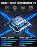 GMKtec Mini PC, K7 Plus 13th Gen Intel Core i7-13620H (10C/16T, up to 4.9GHz), 32GB DDR5 RAM (16GB*2)/1TB PCIe SSD Mini Desktop Computer, i226V Dual LAN/USB-C/USB4.0/8K UHD/WiFi 6/BT5.2
