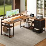 AODK 61" L Shaped Desk with Power Outlets
