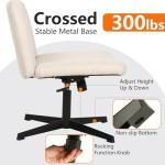 Adjustable Armless Criss Cross Office Desk Chair