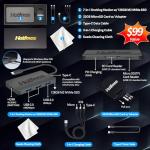 HP Stream 14" HD BrightView Laptop, Intel Celeron N4120, 32GB RAM, 288GB Storage (128GB eMMC + 160GB SSD Docking Station Set), Intel UHD Graphics, HD Webcam, Wi-Fi, 1 Year Office 365, Win 11 S, Gold