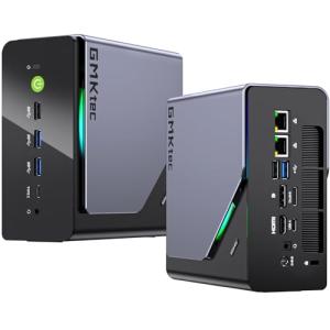 GMKtec Gaming Mini PC, AMD Ryzen 7 H 255 (Upgraded 8745HS) 64GB DDR5 RAM 1TB SSD, NUCBOX K12 Desktop Computer with 3X M.2 2280 Expansion, Oculink, Dual NIC 2.5G, HDMI 2.1, USB4