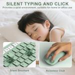 Wireless Keyboard and Mouse Combo, Full-Sized Wireless Keyboard and Adjustable DPI Mouse, 2.4GHz USB Receiver, Silent Keyboard and Mouse for PC, Windows, MAC, Desktop, Laptop (Avocado Green)